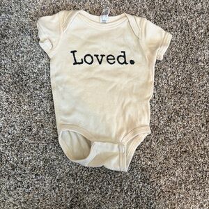 Rabbit Skins Cream 'Loved' Bodysuit